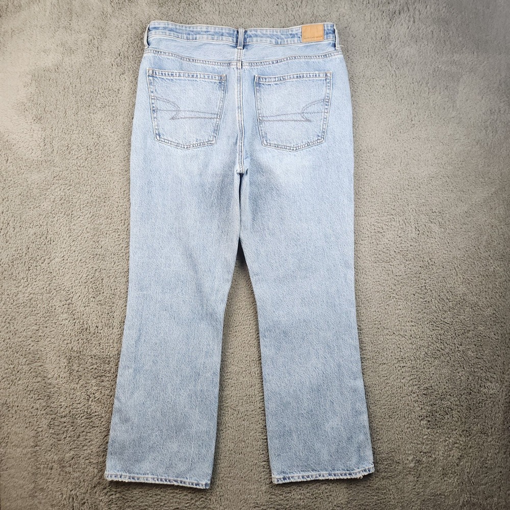 AE American Eagle 90's Bootcut Jeans Womens 14 Blue Denim High Rise Cotton 32x29 - Picture 2 of 11
